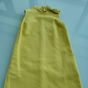 RED VALENTINO yellow mini dress. Size 42 (6 US)